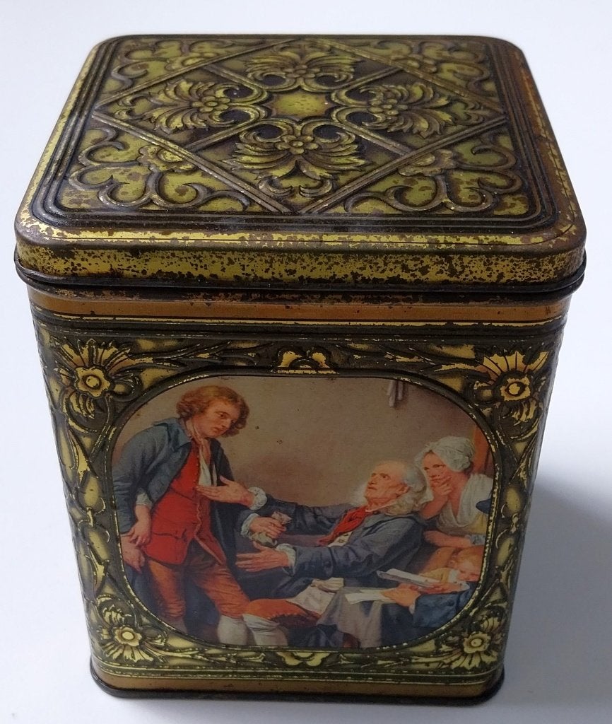 Vintage Chocolade- / Koekblik, Belgische Chocolatier Demaret, Verzamelen, Ophalen of Verzenden, Gebruikt, Koek(jes), Overige merken