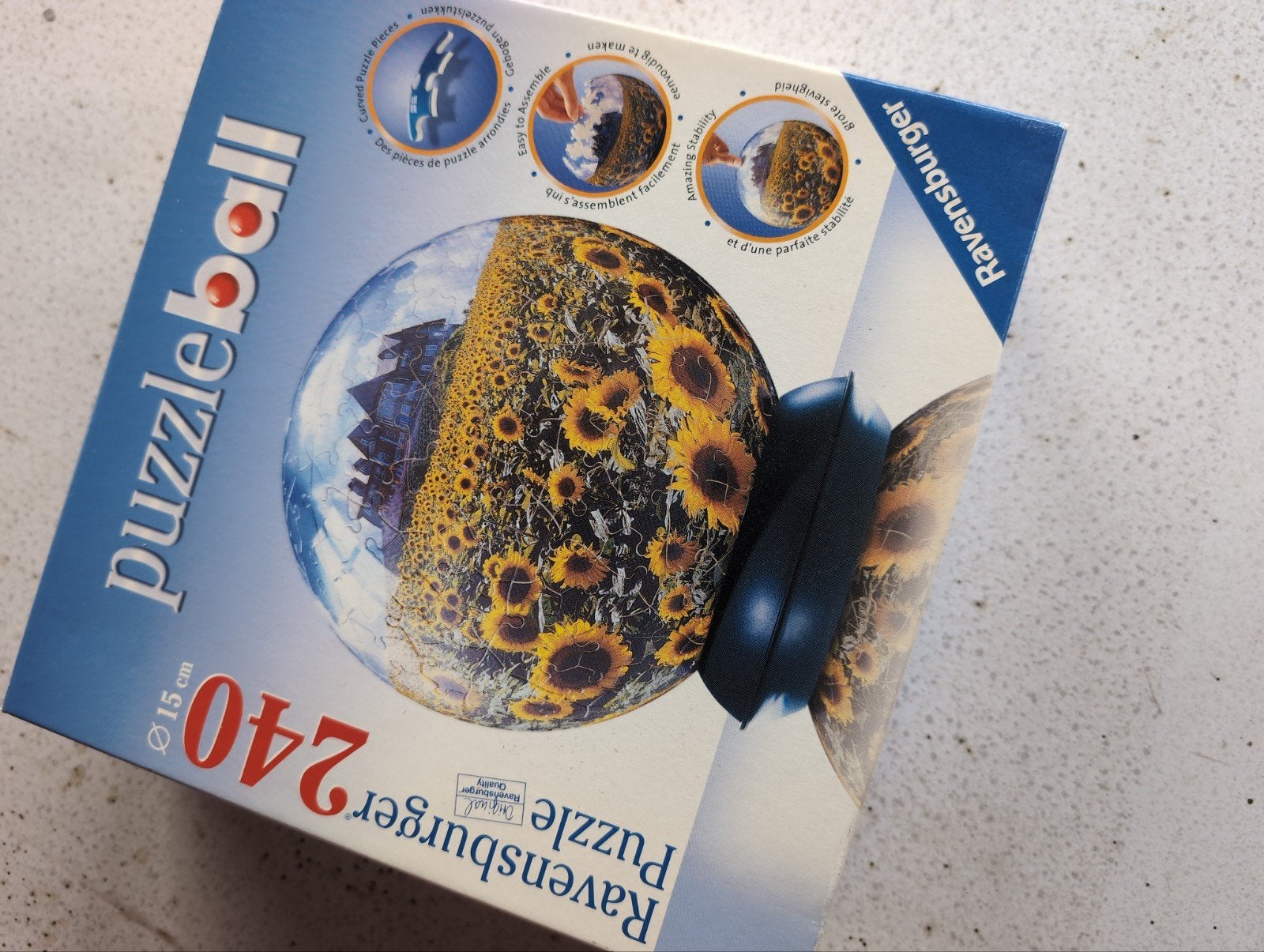 Ravensburger Puzzleball Zonnebloemen 240 stukjes, Ophalen of Verzenden, Meer dan 50 stukjes, Zo goed als nieuw, 6 jaar of ouder