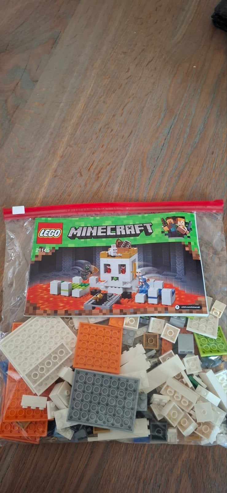 LEGO Minecraft 21145 - Het Schedelarena, Gebruikt, Minecraft, Lego, Ophalen of Verzenden