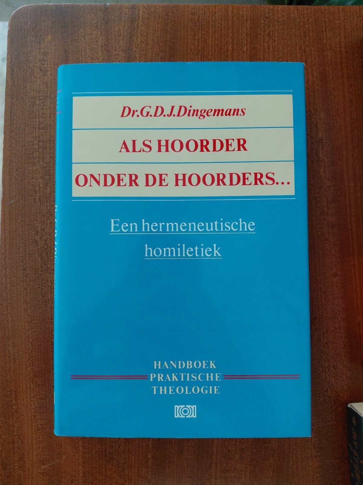 Als hoorder onder de hoorders - Dr. G.D.J. Dingemans, Ophalen of Verzenden