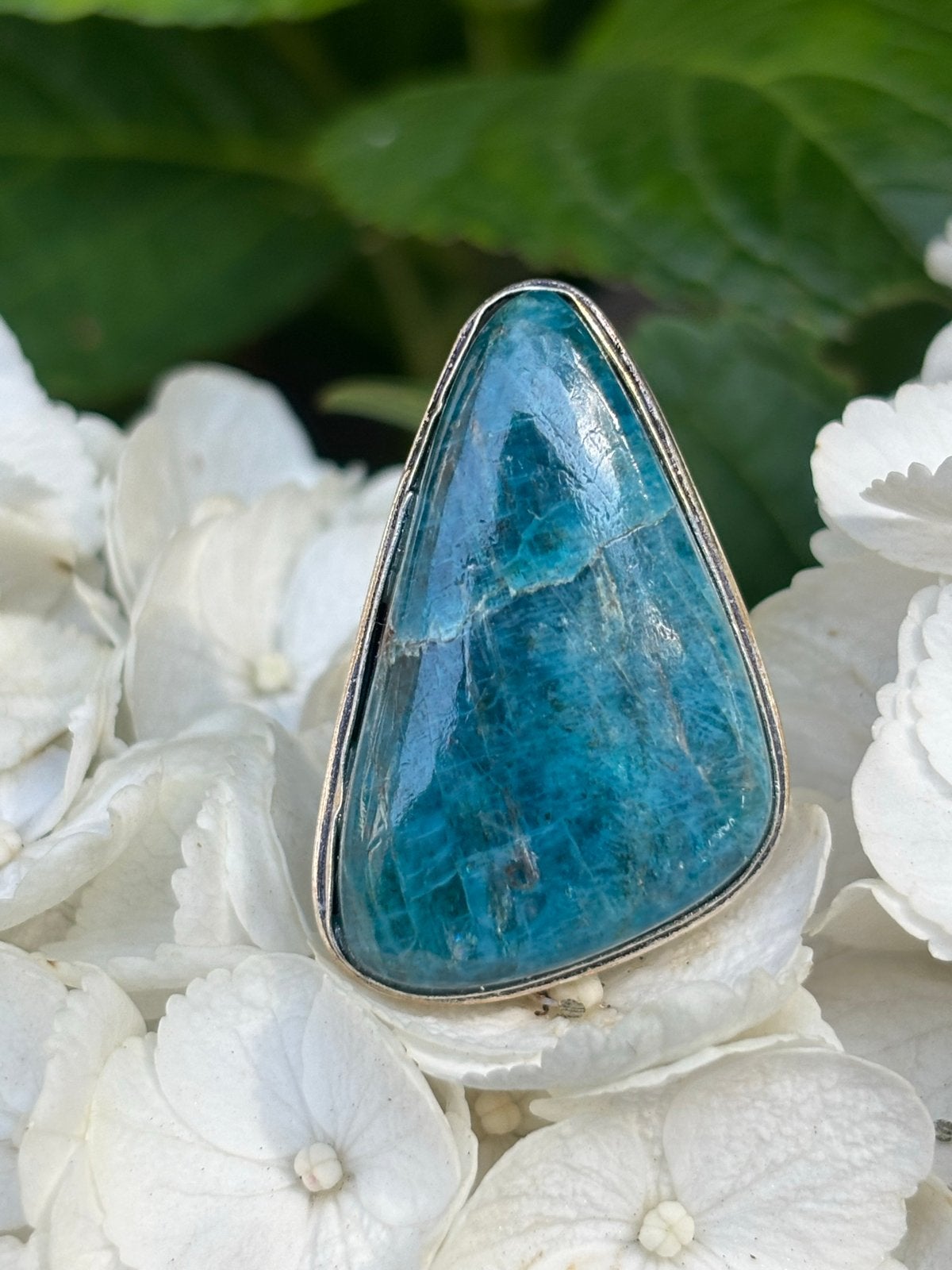 Apatiet ring maat 18 - Handgemaakte Sieraden, Sieraden, Tassen en Uiterlijk, Ringen, 18 tot 19, Blauw, Nieuw, Ophalen of Verzenden