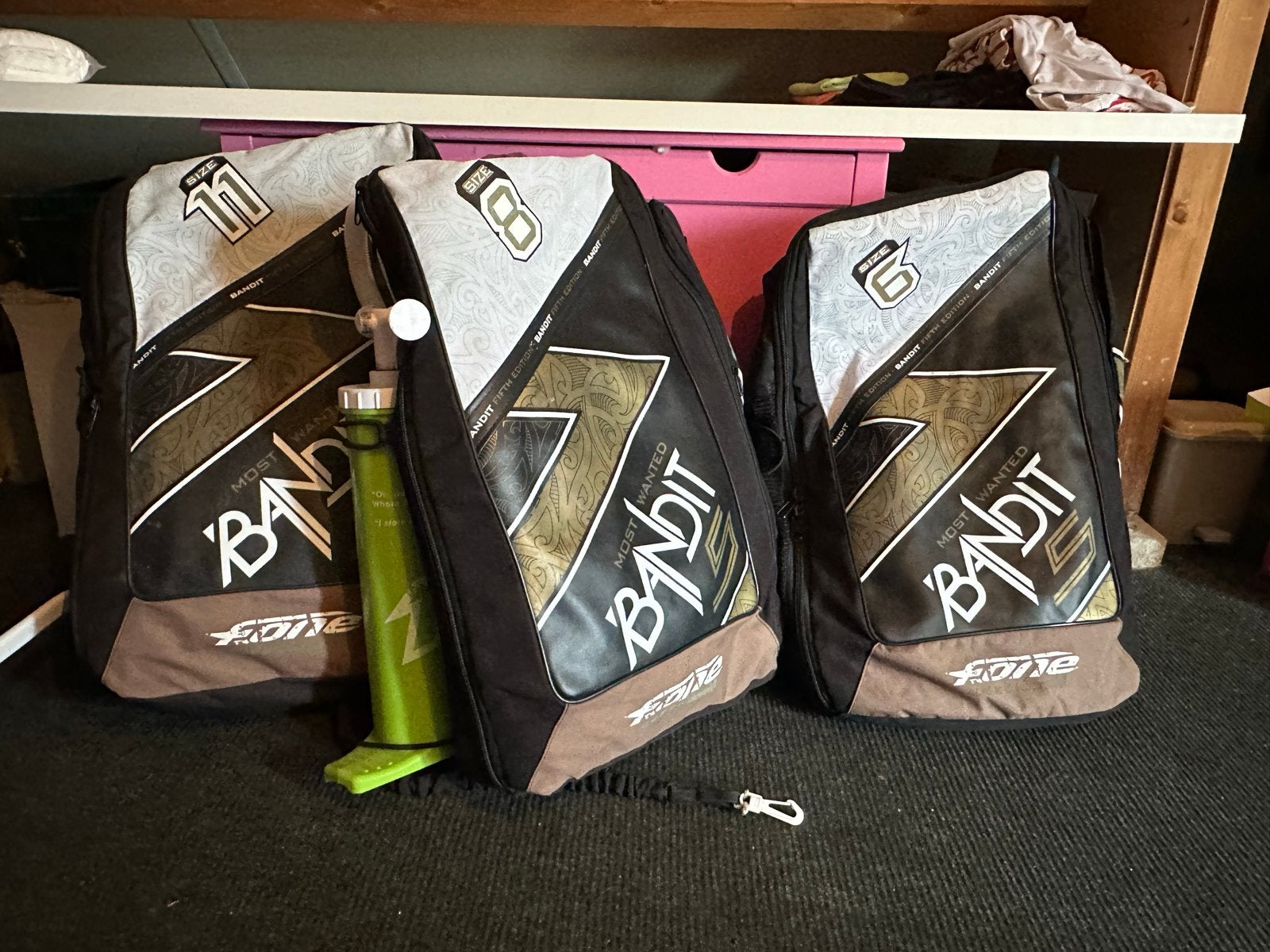F-One Bandit (5) Kites - maat 6, 8, 11 (kitebar los te koop), Gebruikt, Geen board, Kite, 11 m²