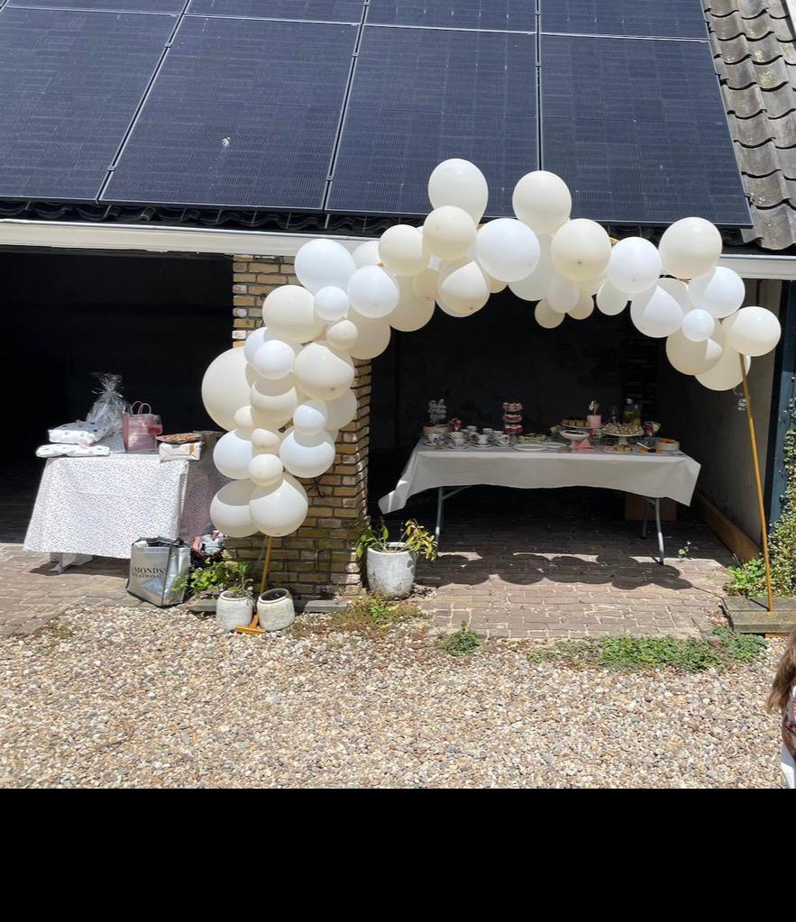 Gouden Ballonnenboog frame (exclusief ballonnen), Ophalen, Gebruikt, Versiering, Verjaardag