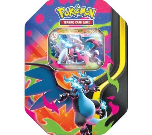 Pokémon Mega Charizard X EX Tin, Hobby en Vrije tijd, Verzamelkaartspellen | Pokémon, Ophalen of Verzenden, Zo goed als nieuw