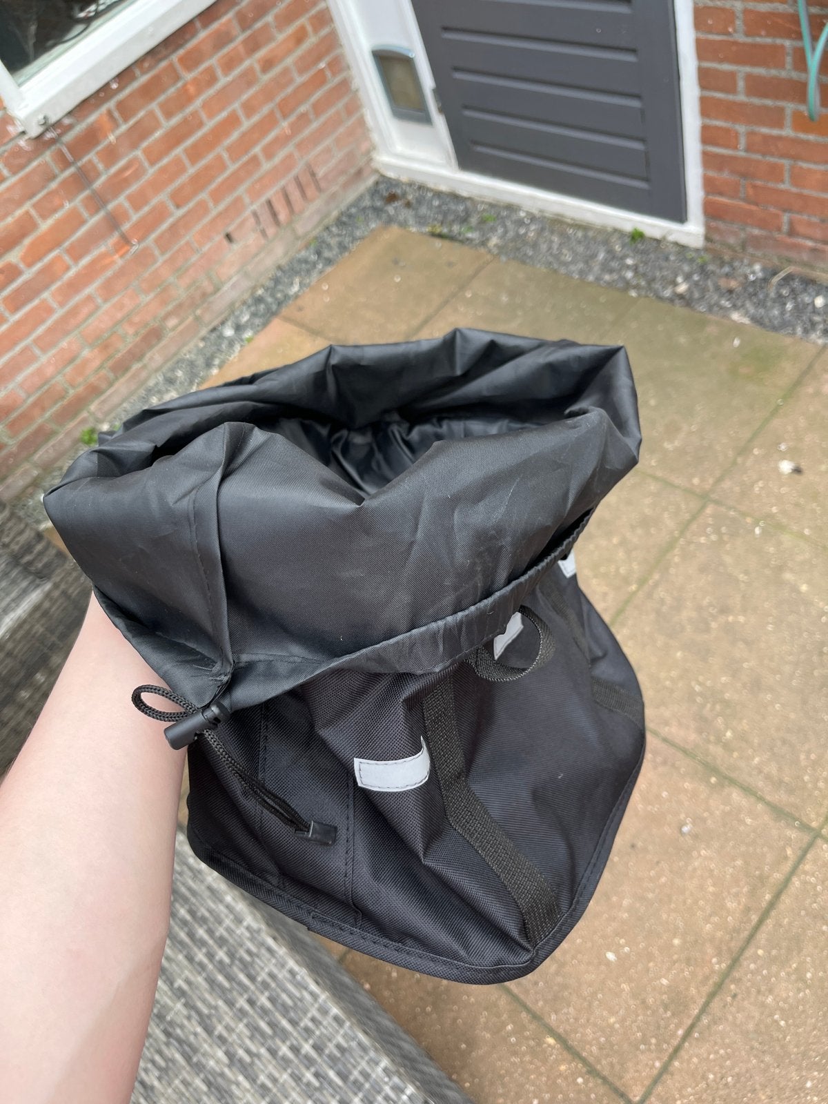 Zwarte fietsmand voor kleine hondjes, Ophalen of Verzenden, Gebruikt