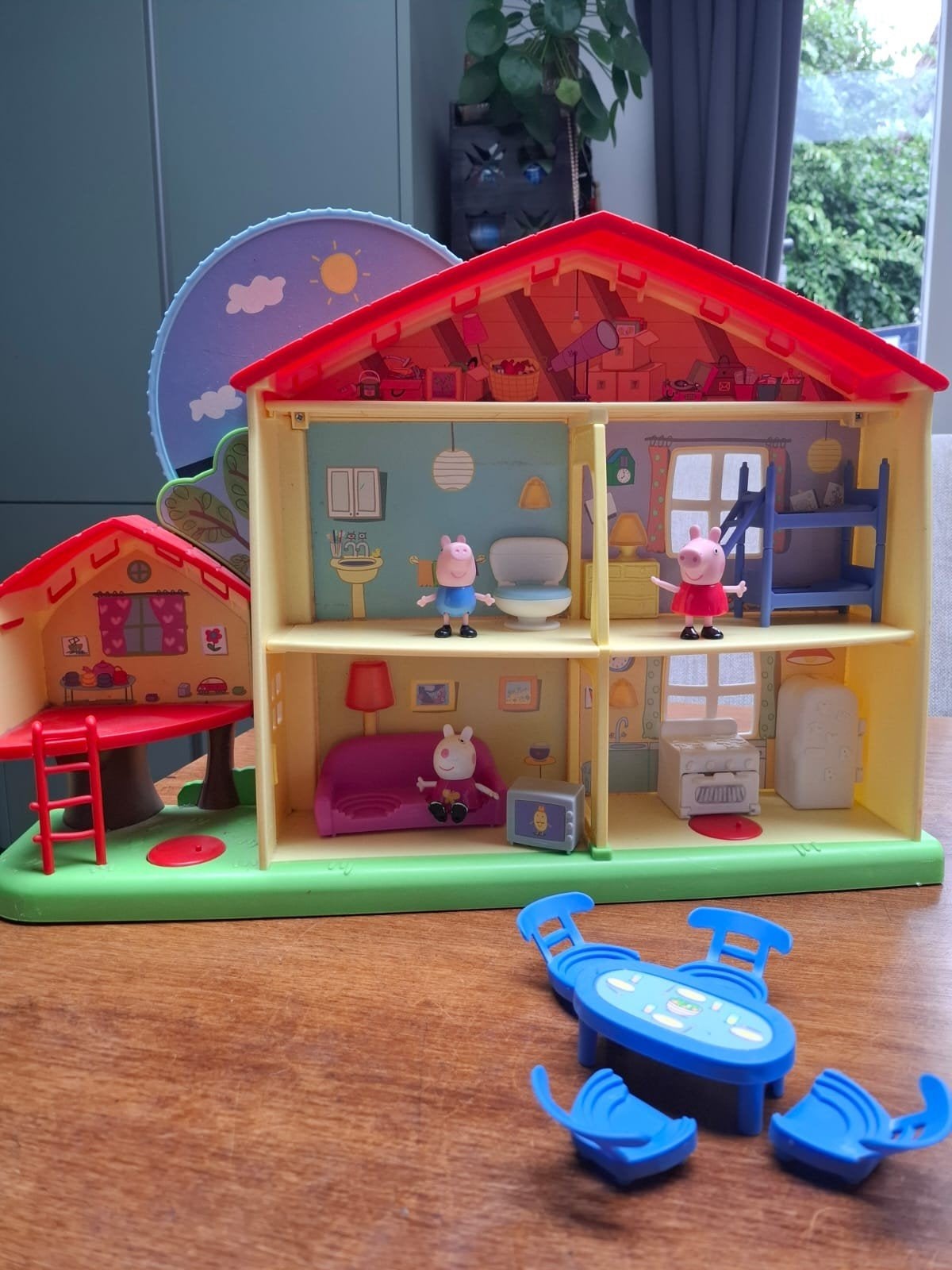 Grote Peppa Pig speelgoedcollectie met huis en voertuigen, Ophalen, Gebruikt, Jongen of Meisje