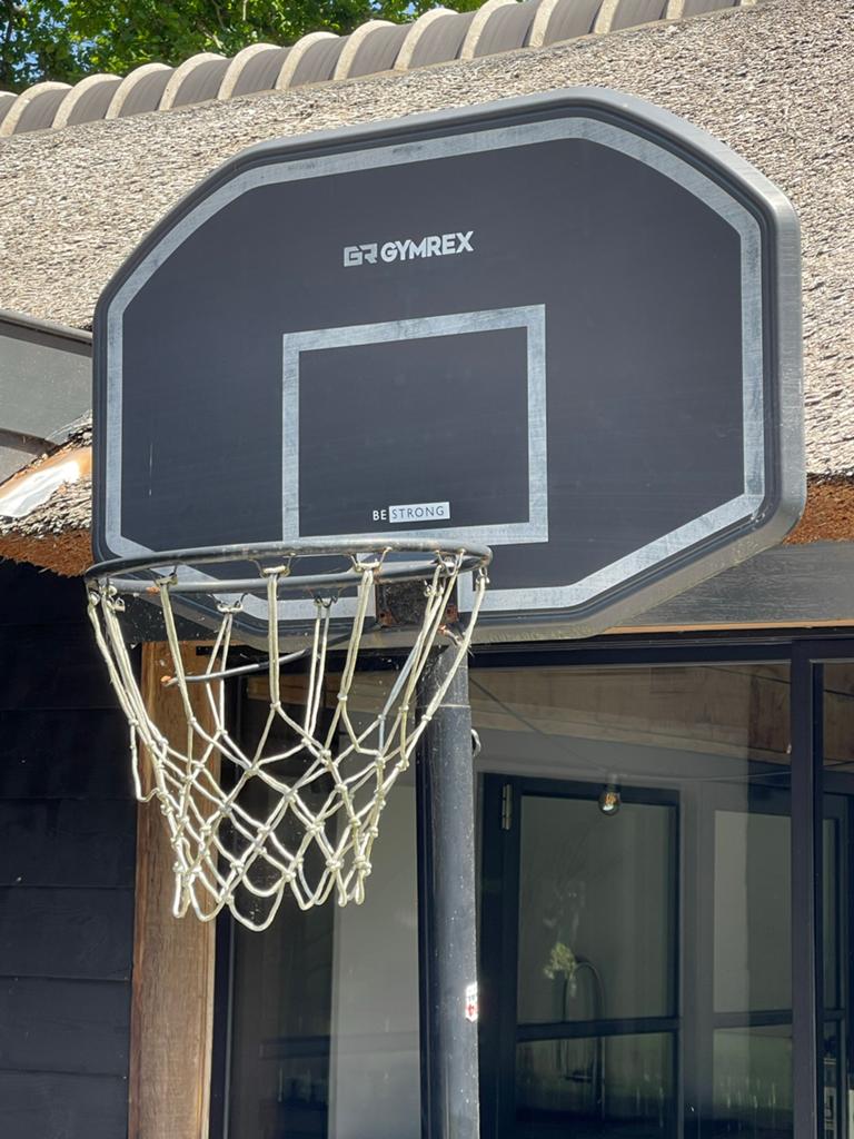 In hoogte verstelbare basketbal paal (zwart), Ophalen, Gebruikt, Ring, Bord of Paal