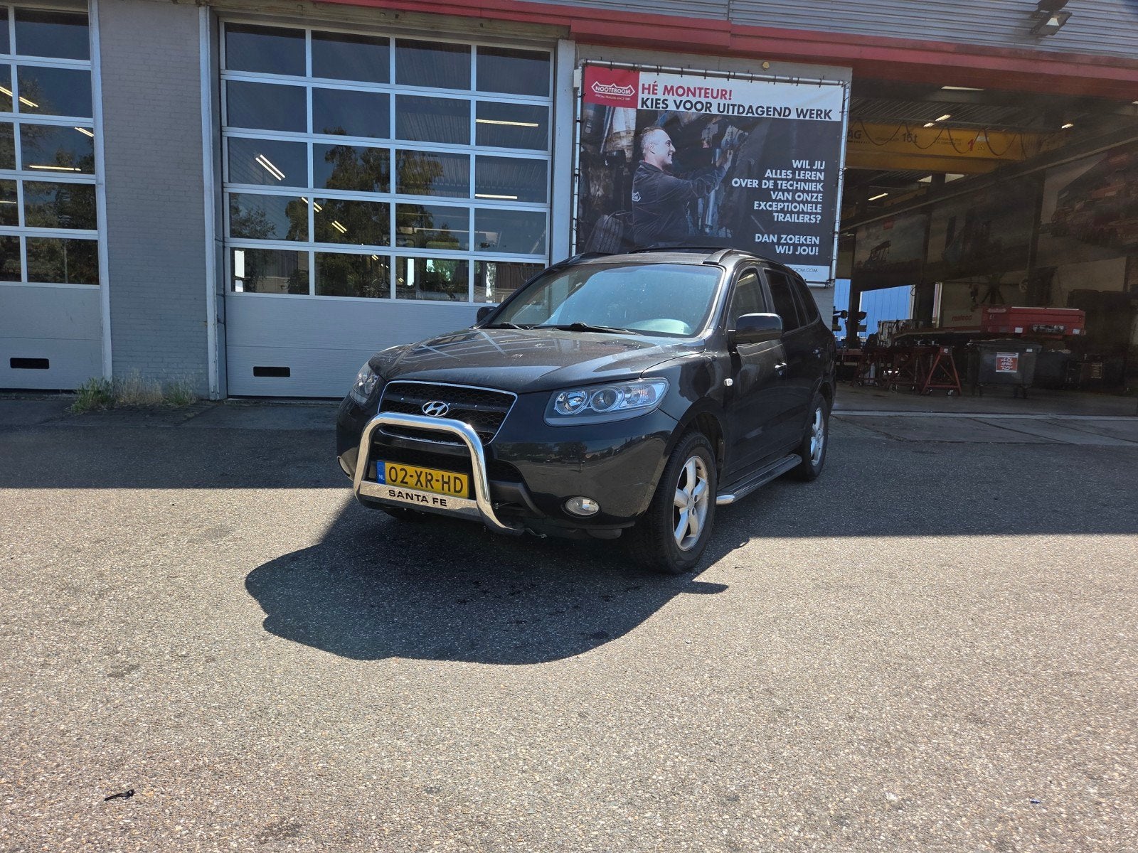 Hyundai Santa Fe 2.7 2WD 2007 Zwart AIRCO. LEES ADVERTENTIE, Auto's, Hyundai, Bedrijf, Santa Fe, ABS, Airbags, Airconditioning