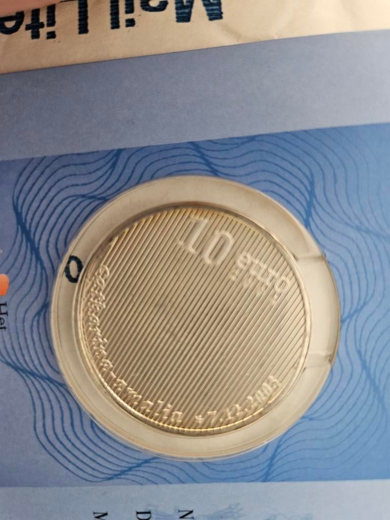 Zilveren 10 Euro munt Beatrix - Geboorte Prinses Amalia 2003, Postzegels en Munten, Munten | Nederland, Koningin Beatrix, Euro's