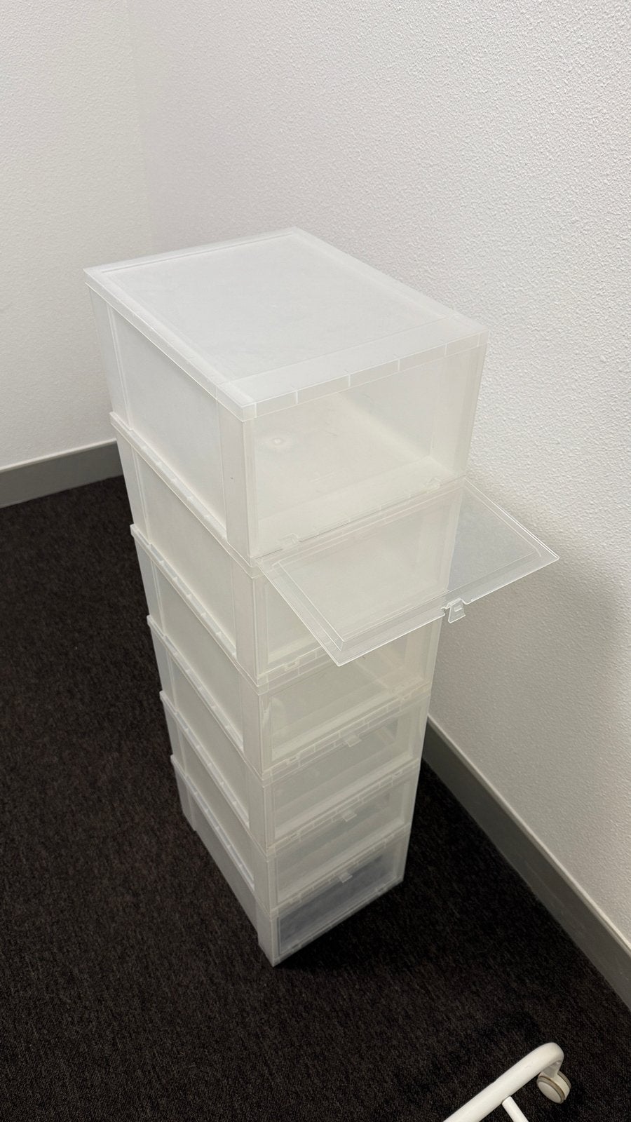 6 Transparante Opbergdozen voor schoenen, Ophalen, Zo goed als nieuw