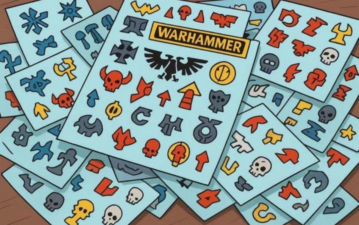 Per stuk! Diverse warhammer transfer / decal sheets, Ophalen of Verzenden, Zo goed als nieuw