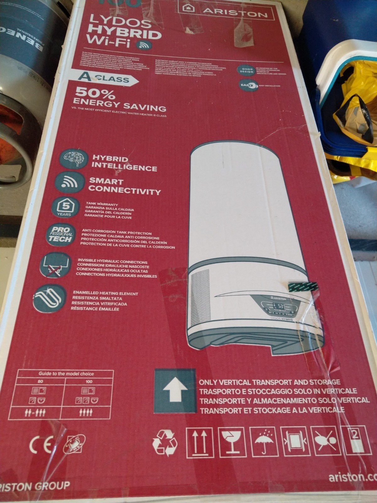 Ariston lydos hybrid 100 liter boiler, Ophalen, Gebruikt, 100 liter of meer, Boiler