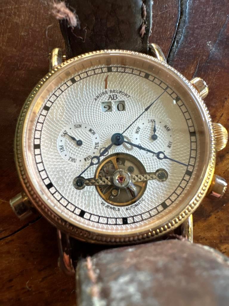 André Belfort Horloge AB3810 - Automatisch, Goudkleurig, Overige merken, Overige materialen, Polshorloge, Ophalen of Verzenden