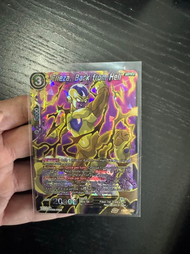 Dragon Ball Super Card Game: Frieza, Back from Hell (Foil), Ophalen of Verzenden, Zo goed als nieuw, Foil