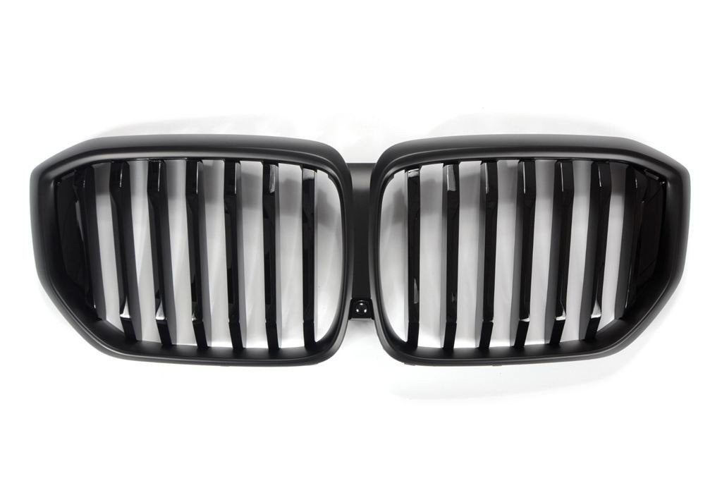 Grill Voor Bmw X5 G05 LCI Enkele Spijl Glans Zwart Mat Frame