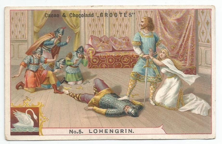 Reclame chromo nr 5 Lohengrin, Grootes cacao te Westzaan., Ophalen of Verzenden, Gebruikt, Overige typen