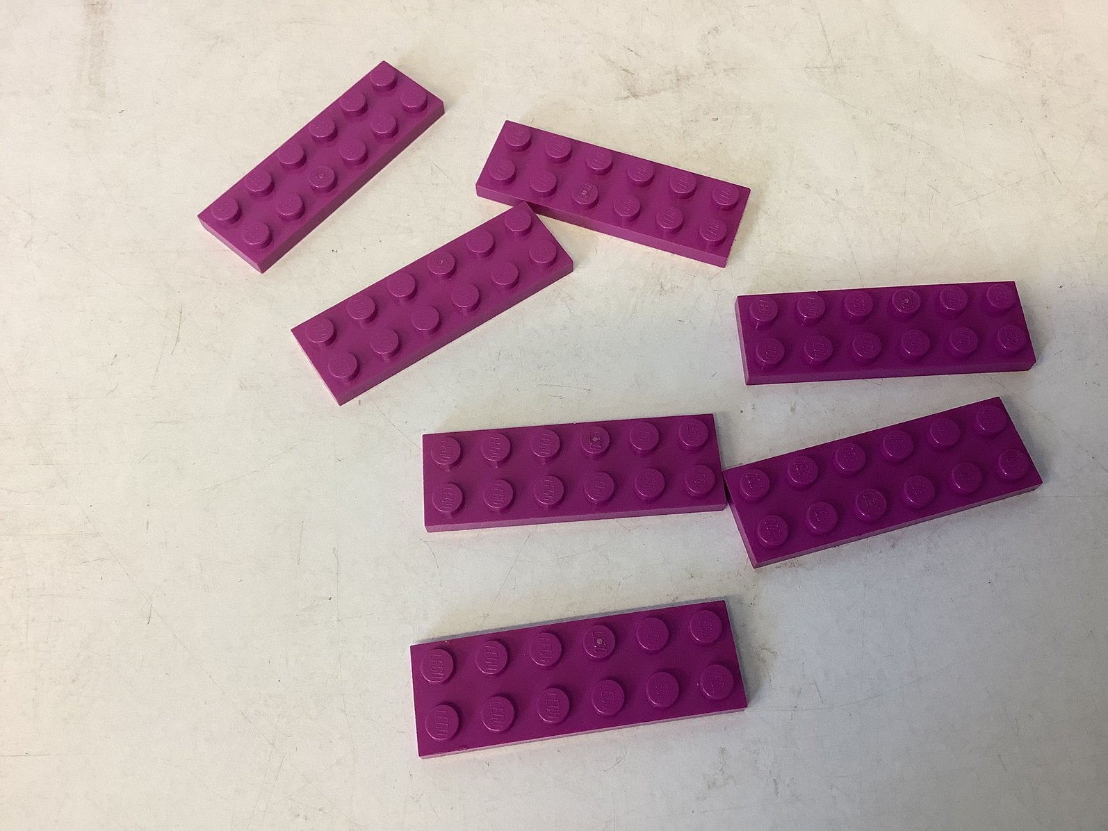 Lego plaat 2x6 licht paars, Ophalen of Verzenden, Gebruikt, Losse stenen, Lego