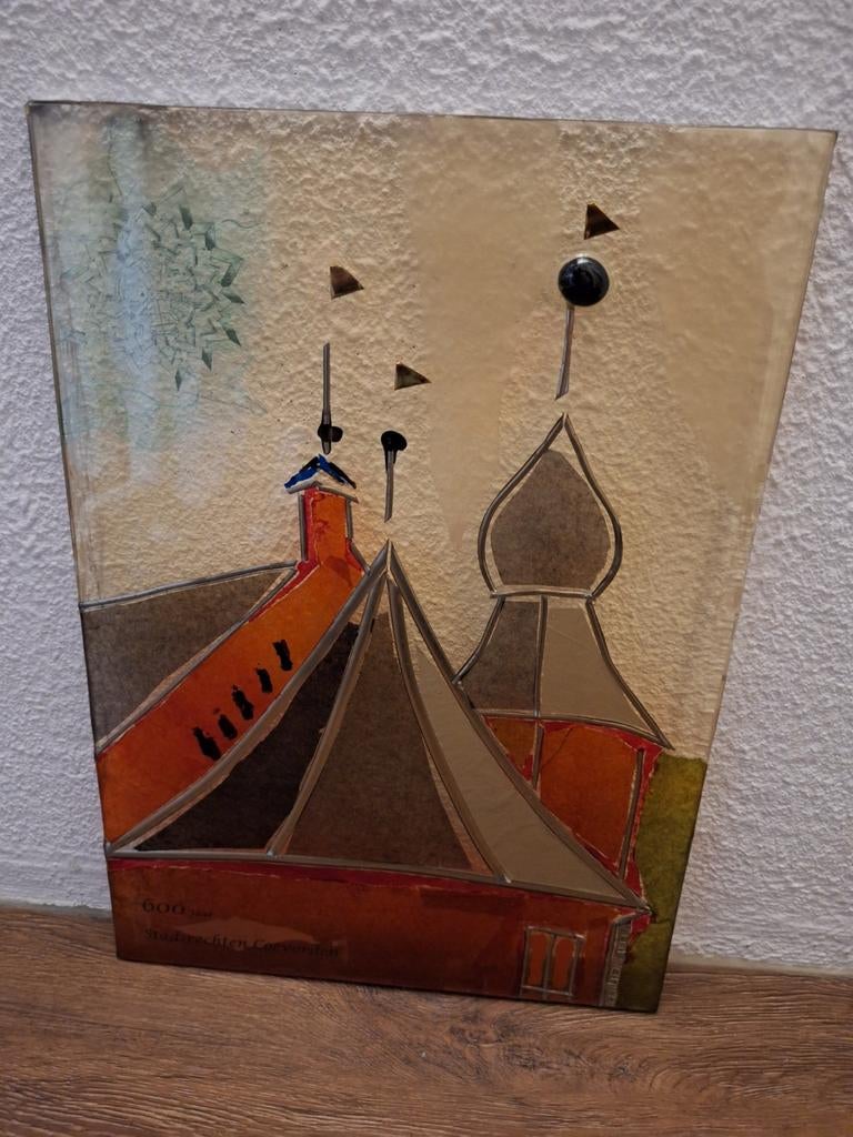 glas-in-lood kunstwerk '600 jaar Coevorden, Ophalen of Verzenden