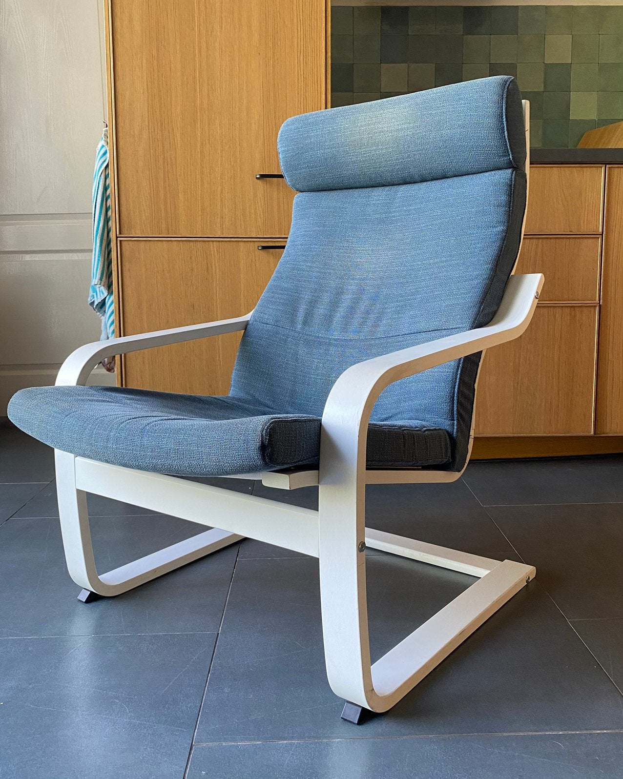 Poang stoel van IKEA, Ophalen, Hout, Gebruikt, 75 tot 100 cm