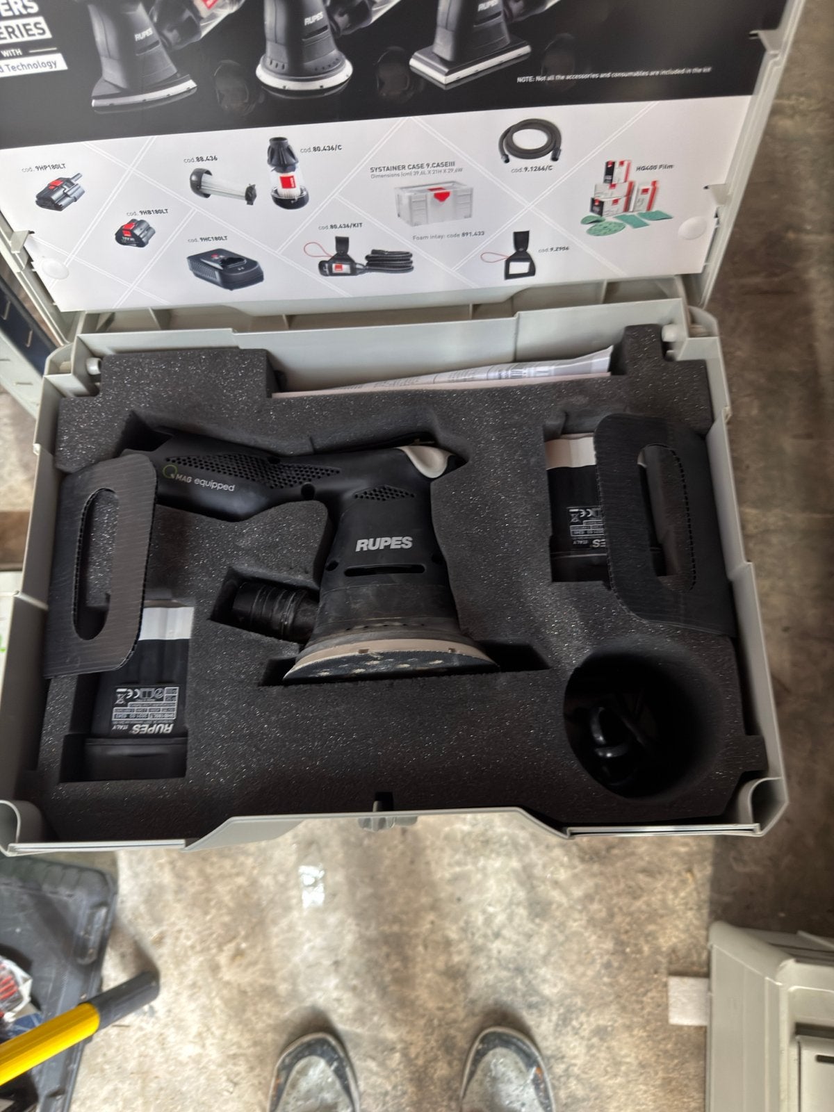 Rupes iBrid Mini HSR73/Beta Kit Schuurmachine, Ophalen of Verzenden, Zo goed als nieuw, Minder dan 600 watt, Excentrische schuurmachine