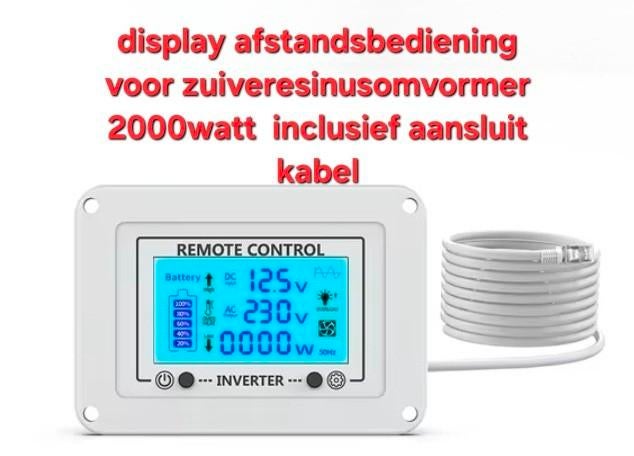 Display Afstandsbediening voor 2000W Zuivere Sinus Omvormer, Ophalen of Verzenden, Nieuw