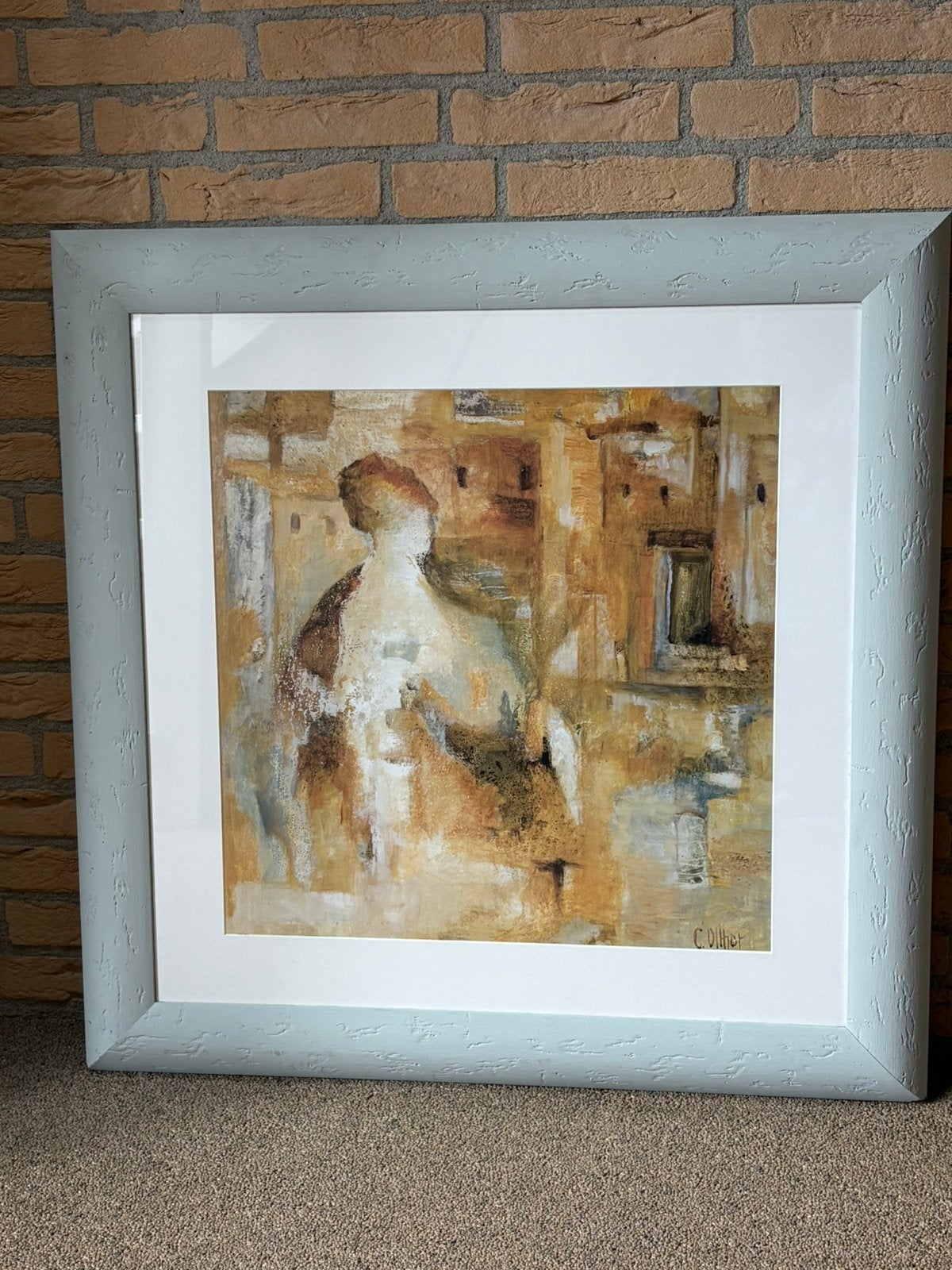 Schilderij van Corry Olthof, Ophalen, Acrylverf, Portret of Personen, Achter glas