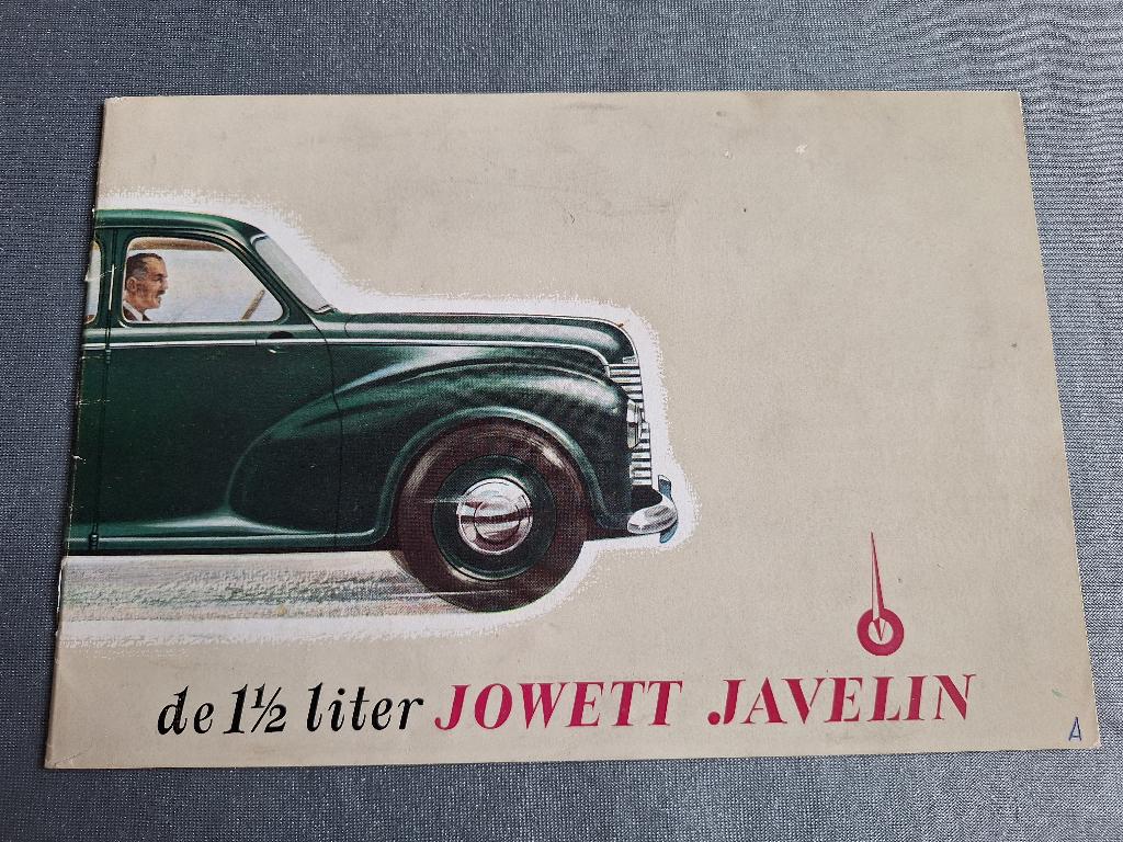 Brochure 1,5 liter JOWETT JAVELIN - 1953 NL, Verzenden, Gelezen, Overige merken