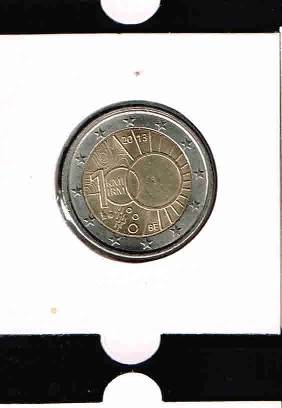 2 euro Belgie meteo inst 2013 ''unc'/2.1, Ophalen of Verzenden, België, 2 euro, Losse munt