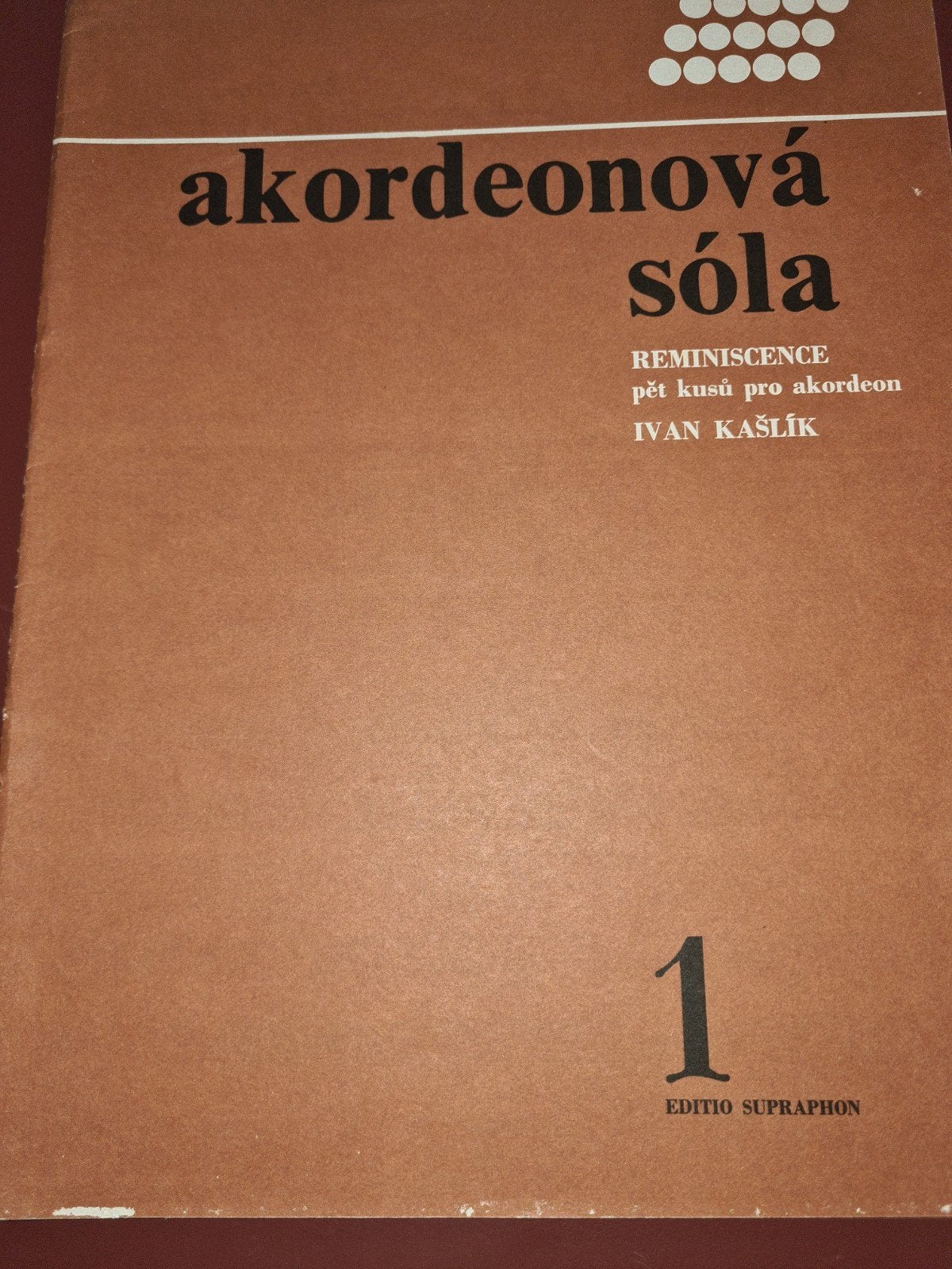 Akordeonová Sola - Reminiscence Ivan Kašlík bladmuziek, Muziek en Instrumenten, Ophalen of Verzenden, Artiest of Componist, Klassiek