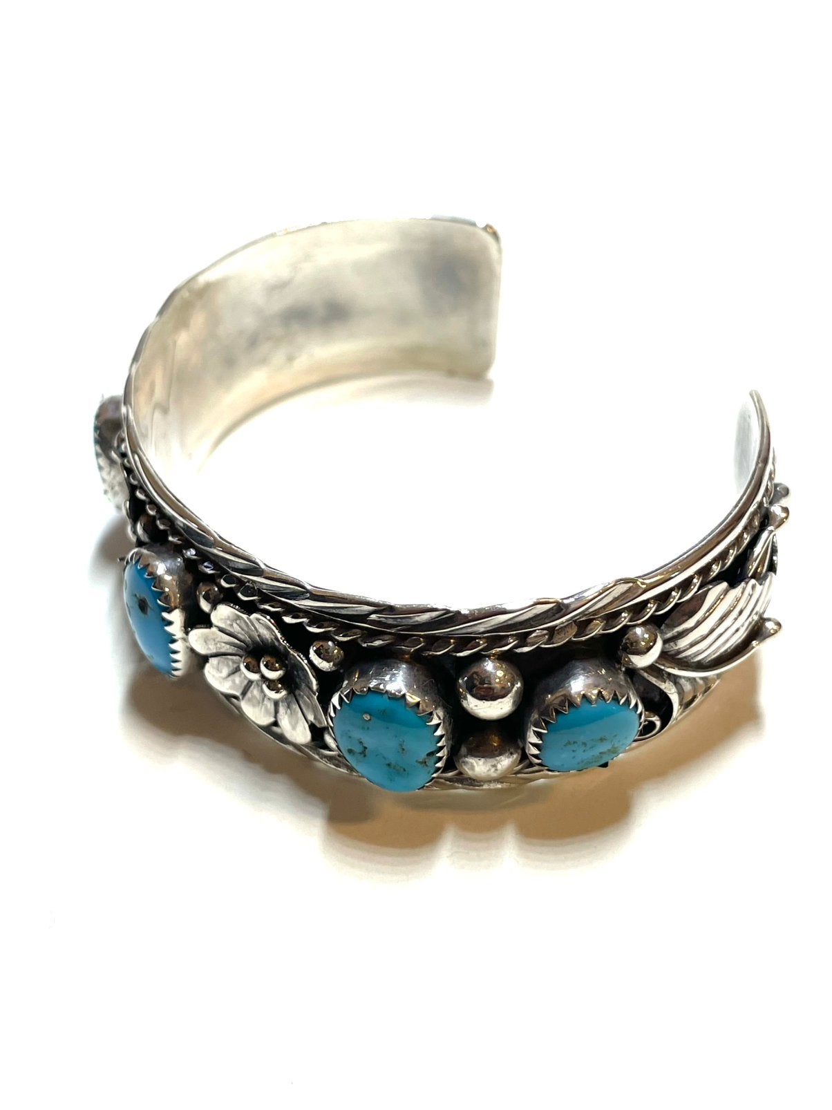 925 zilveren Navajo klemband met turquoise, -, -, Ophalen of Verzenden, Zo goed als nieuw