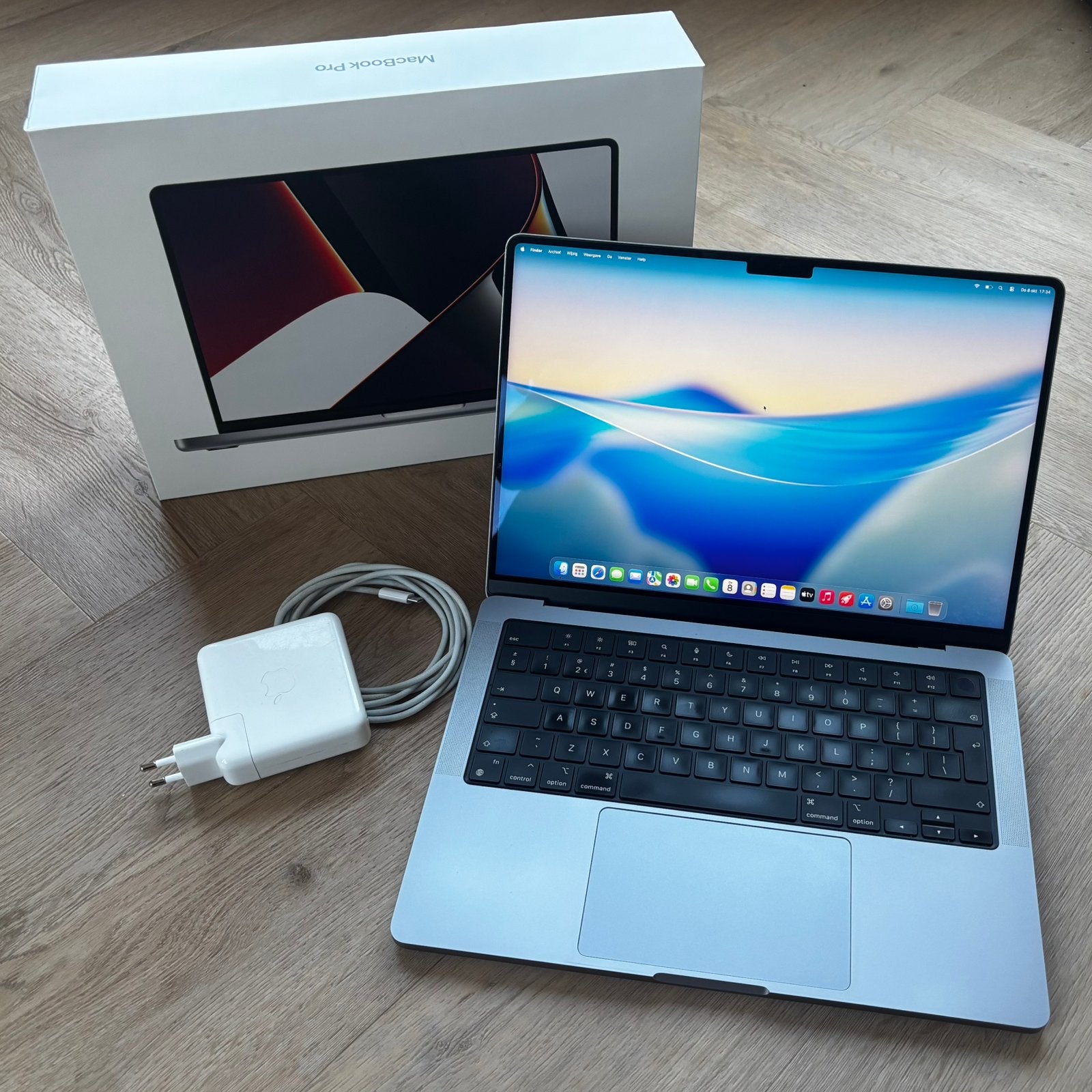MacBook Pro M1 2021 14" 32GB RAM 512GB SSD Space Gray, MacBook Pro, Gebruikt, Qwerty, Overige groottes