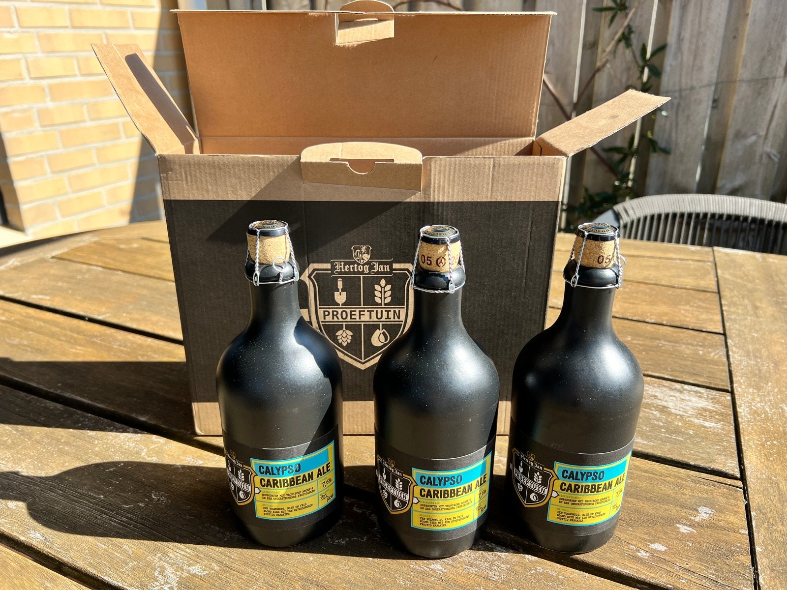 Hertog Jan - proeftuin - Calypso Caribbean Ale - 3 flessen, Verzamelen, Biermerken, Ophalen of Verzenden, Zo goed als nieuw, Flesje(s)