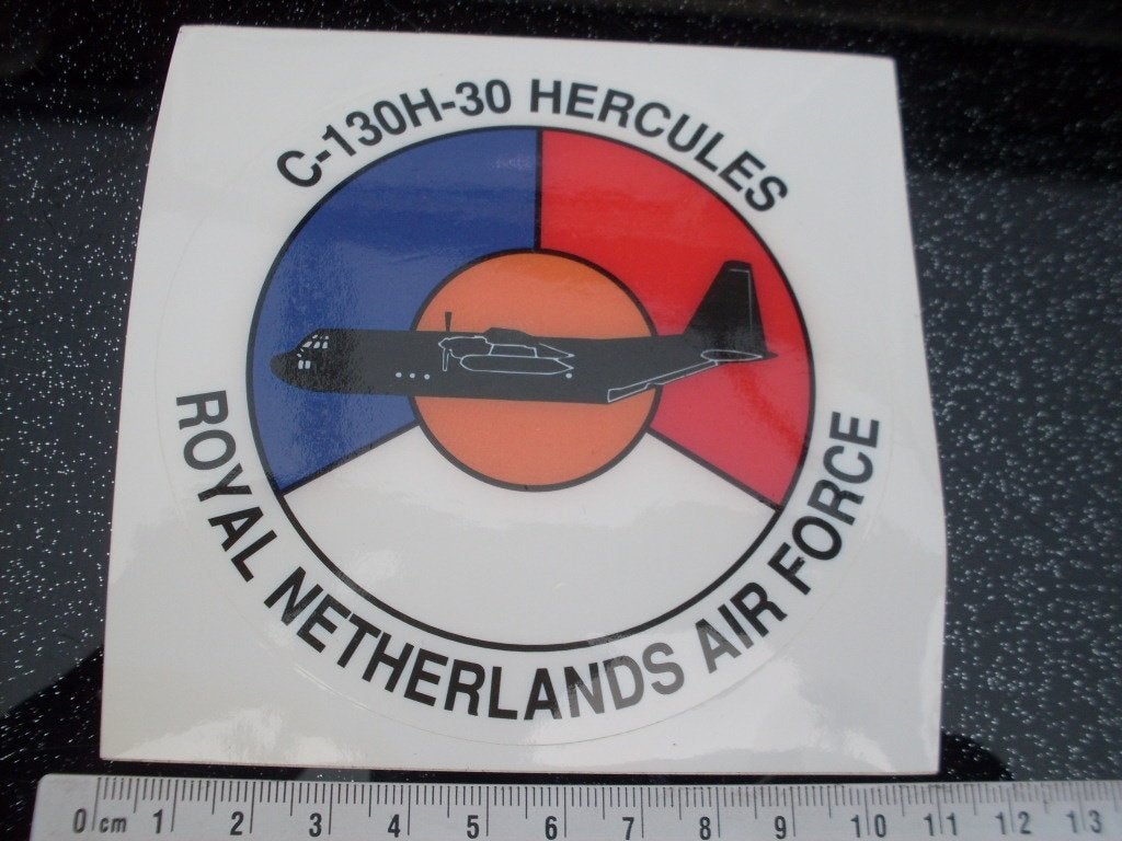 sticker royal netherlands air force c-130h-30 hercules logo, Verzamelen, Verzenden, Zo goed als nieuw, Bedrijf of Vereniging