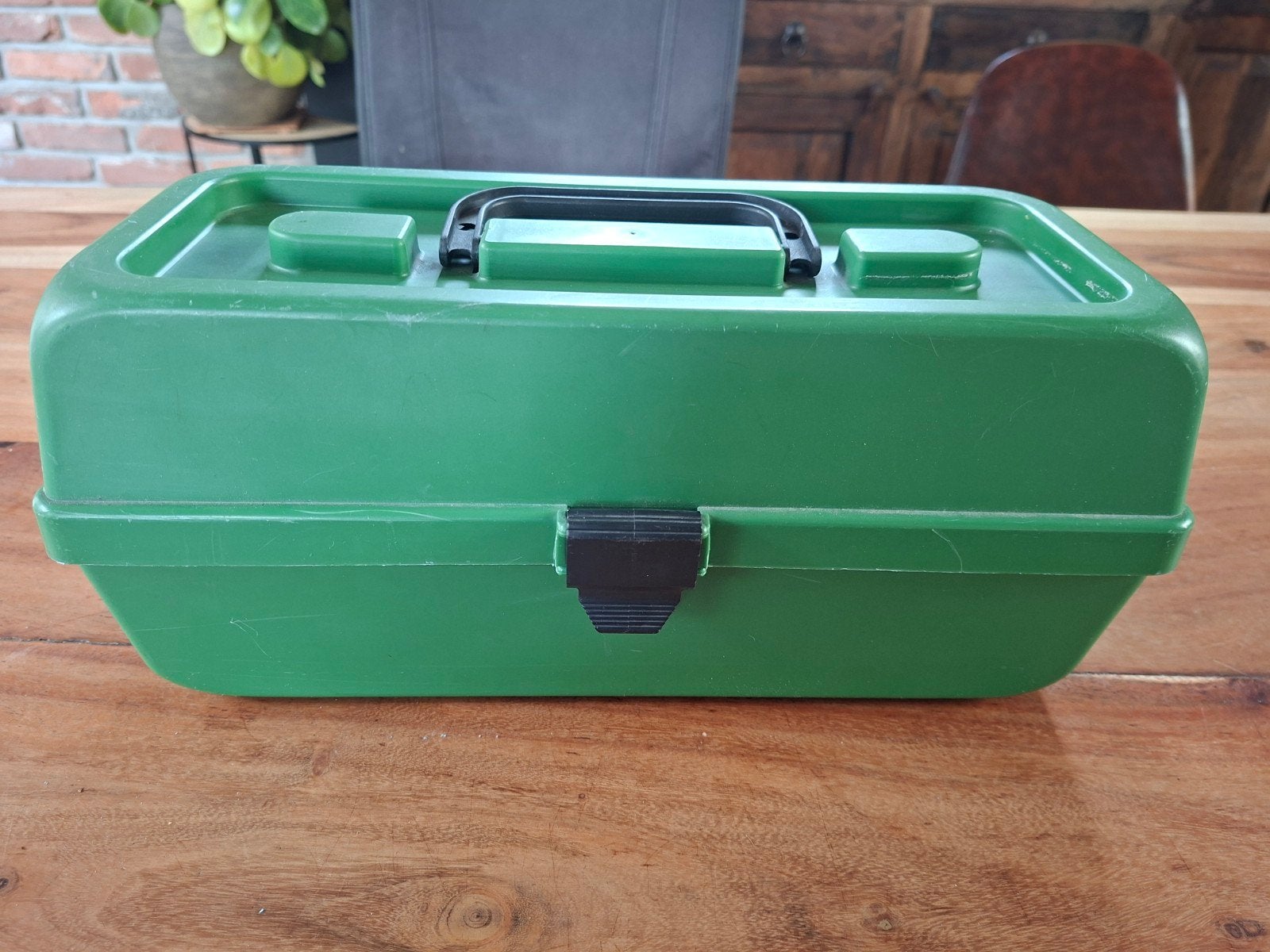 viskoffer 2 vakken met cm afm 33x15x15 vissen hobby, Ophalen of Verzenden, Gebruikt, Overige typen