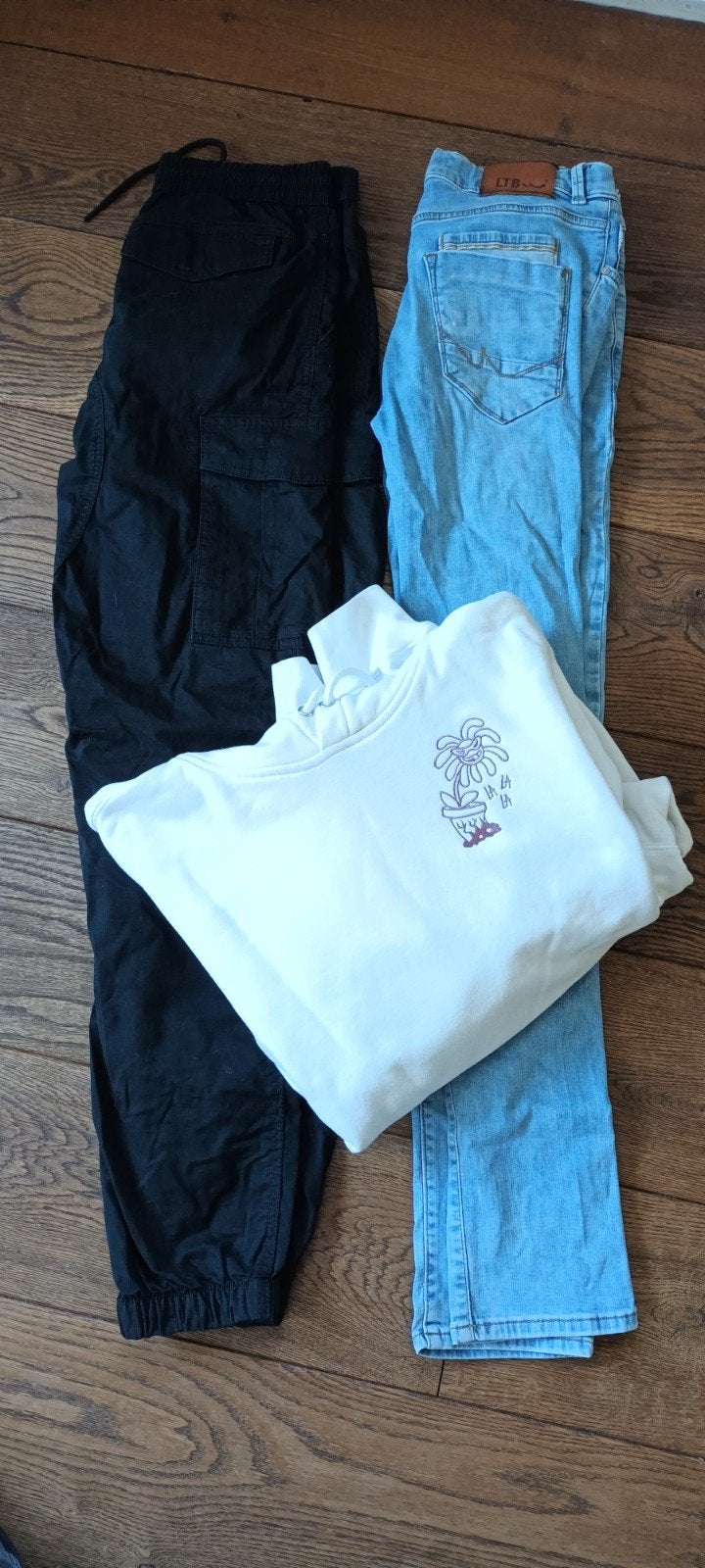 H&M Hoodie, C&A Cargo Broek, LTB Jeans - Maat S/W32, Ophalen of Verzenden, Zo goed als nieuw