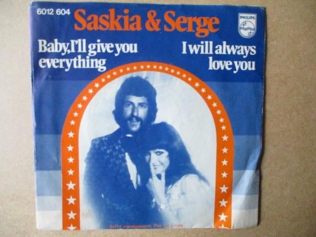 s4335 saskia and serge - baby ill give you everything, Ophalen, Gebruikt, Overige genres, 7 inch