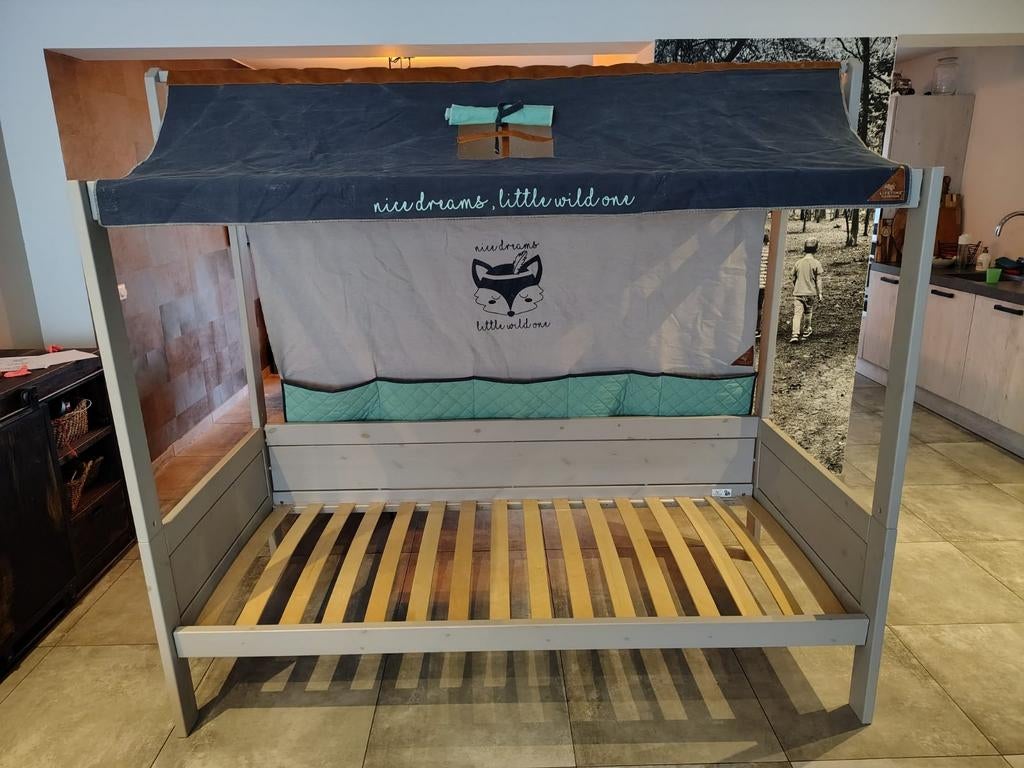 Lifetime bed met tentdoek - Kinderbed, Ophalen, Gebruikt, 90 cm, Eenpersoons