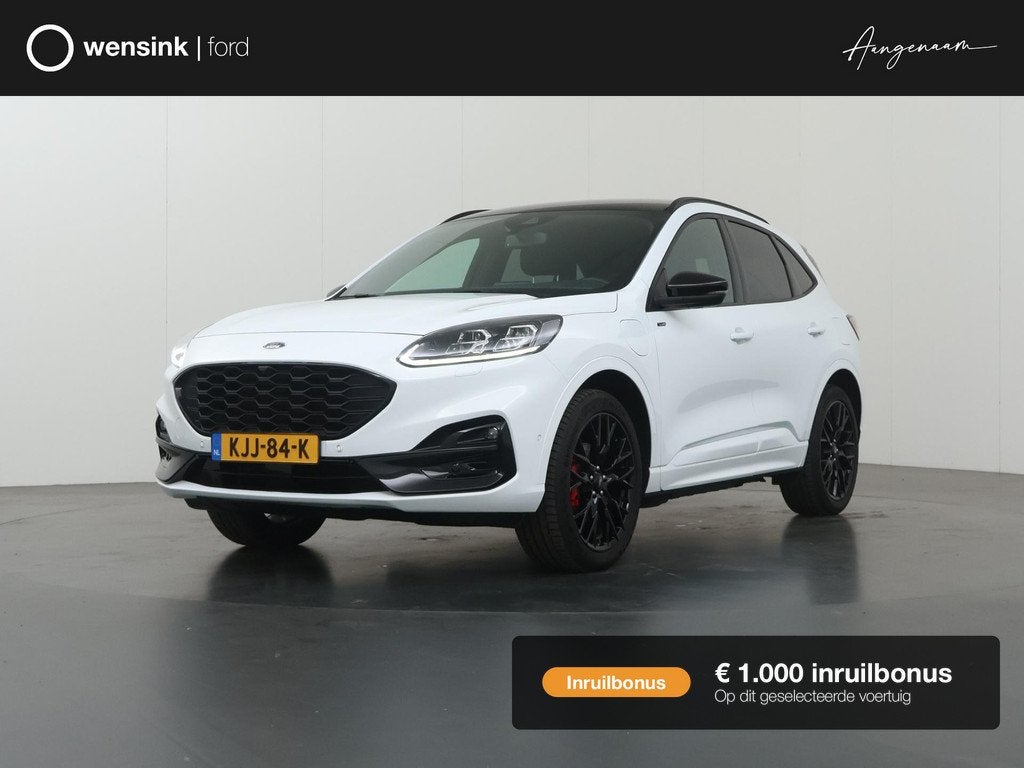 Ford Kuga 2.5 PHEV ST-Line X | Trekhaak | Panoramadak | B&O, Auto's, Ford, 14 kWh, Gebruikt, 4 cilinders, Leder en Stof