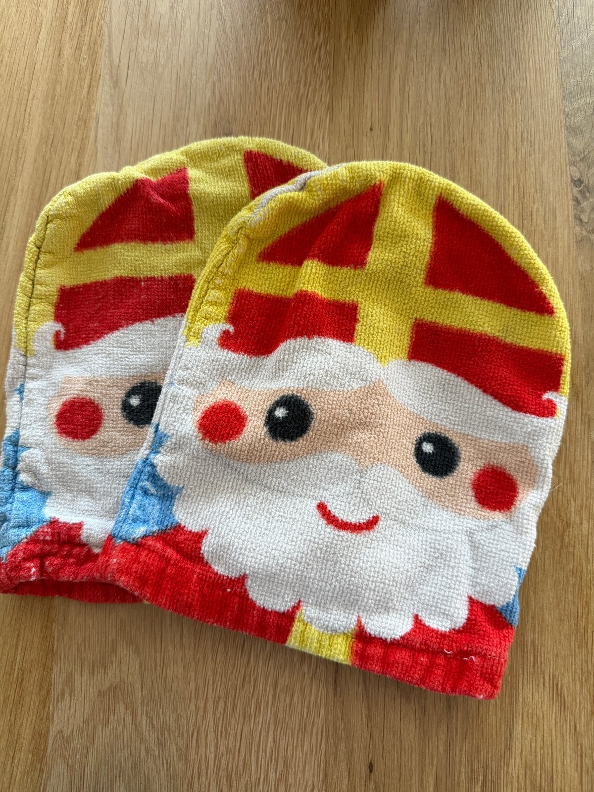 3 washanfjes Sinterklaas en Pip, Ophalen of Verzenden, Gebruikt
