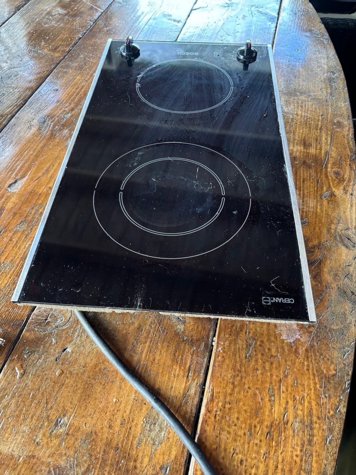 Bosch Inductie Kookplaat, Gebruikt, 3 kookzones of minder, Ophalen of Verzenden, Inbouw