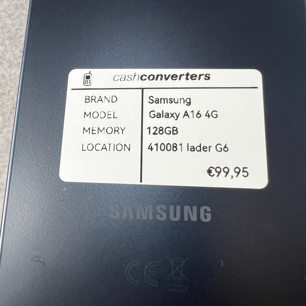 Samsung Galaxy A16 | 128GB | 4G | oplader | 410081, Gebruikt, Zwart, Ophalen of Verzenden, Waterdicht