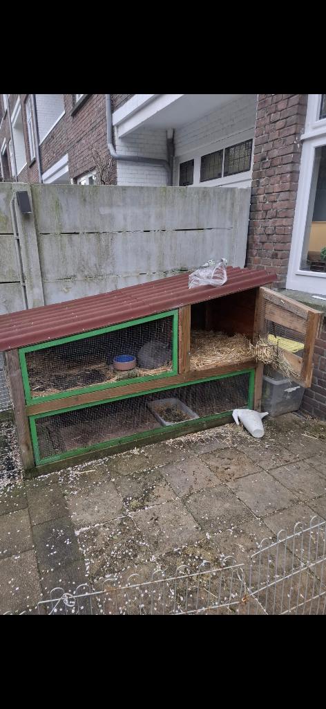 Konijnenhok gratis op te halen Den Haag, Dieren en Toebehoren, Ophalen, 90 cm of meer, Konijn, Hok