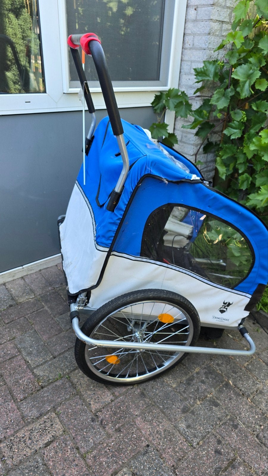 Kinderfietskar Thule Chariot - Blauw/Wit, Ophalen, Opvouwbaar, Thule Chariot, Kinderkar