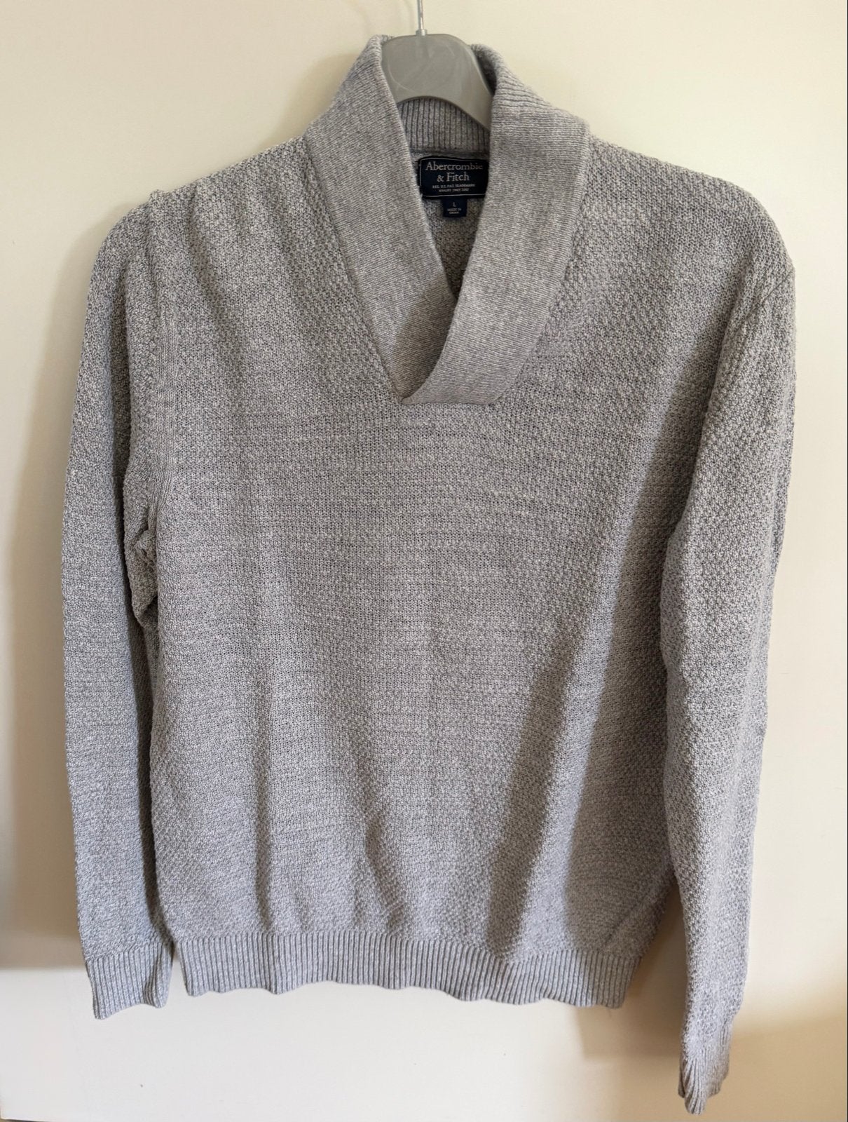 Abercrombie & Fitch heren sweater grijs - Maat L, Maat 52/54 (L), Ophalen of Verzenden, Zo goed als nieuw, Abercrombie & Fitch