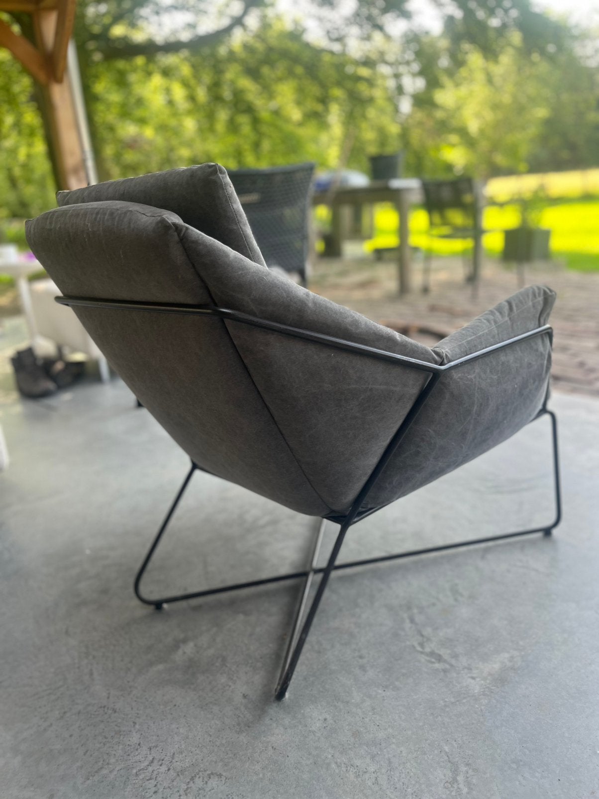 Stoffen fauteuil, Ophalen, 75 tot 100 cm, Zo goed als nieuw, Stof