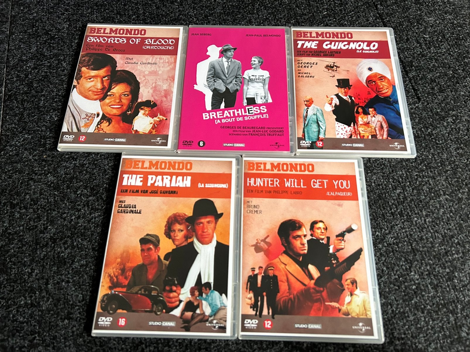 5 x film jean paul belmondo op dvd, Vanaf 16 jaar, Ophalen of Verzenden, Gebruikt, Actie en Avontuur