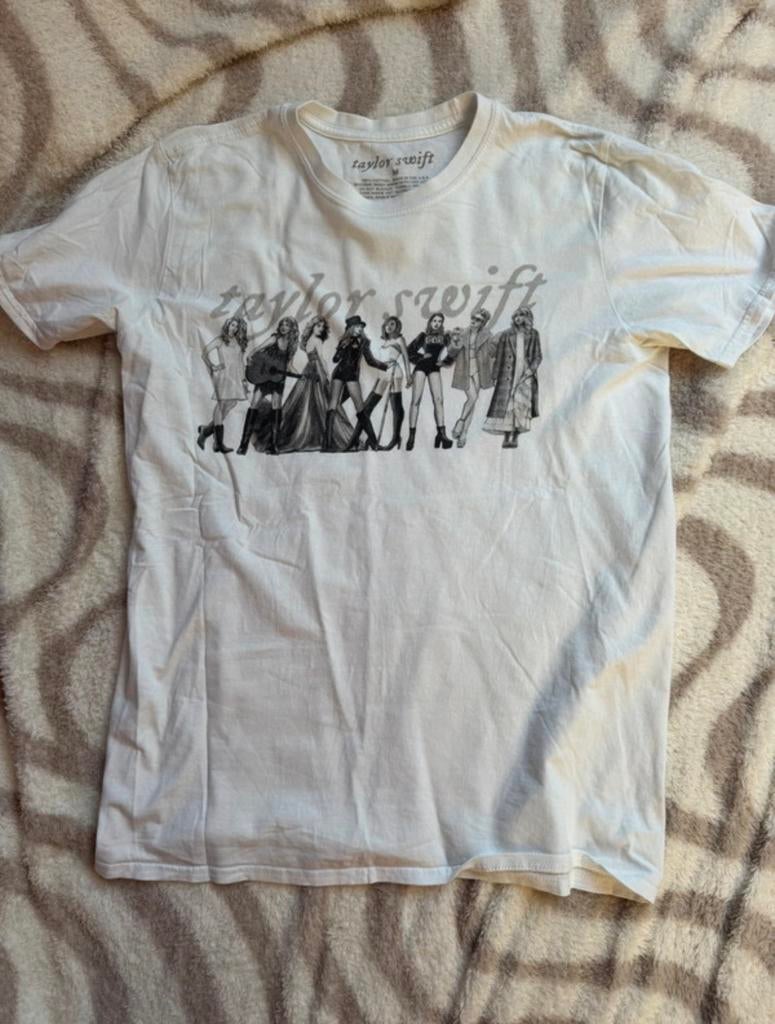 Folklore Era T-shirt Taylor Swift, Kleding | Dames, T-shirts, Maat 38/40 (M), Wit, Ophalen of Verzenden, Zo goed als nieuw