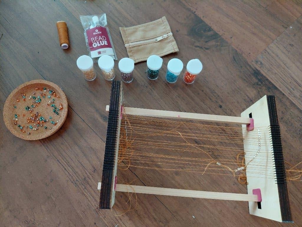 Kralen weefgetouw hout, Gebruikt, Overige merken, Knutselset, Educatief