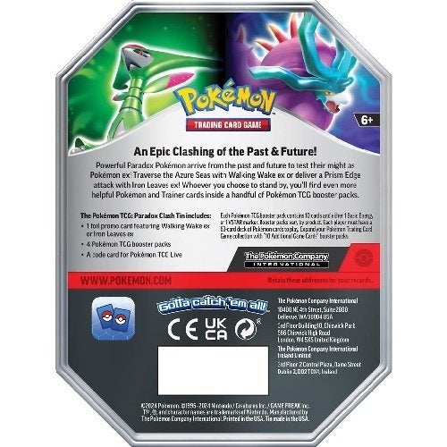 Pokémon Paradox Clash EX Tin Walking Wake, Ophalen of Verzenden, Nieuw, Boosterbox, Foil