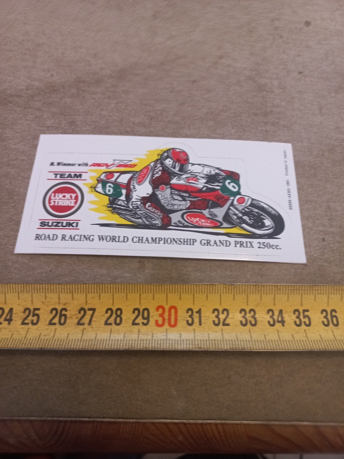 Vintage Suzuki Road Racing Grand Prix 250cc Sticker, Ophalen of Verzenden